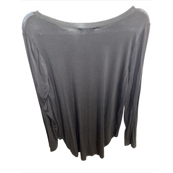 Rae Mode Fashion Tunic Women’s Size Medium Black Modal Blend Long Sleeve Round - Picture 8 of 12